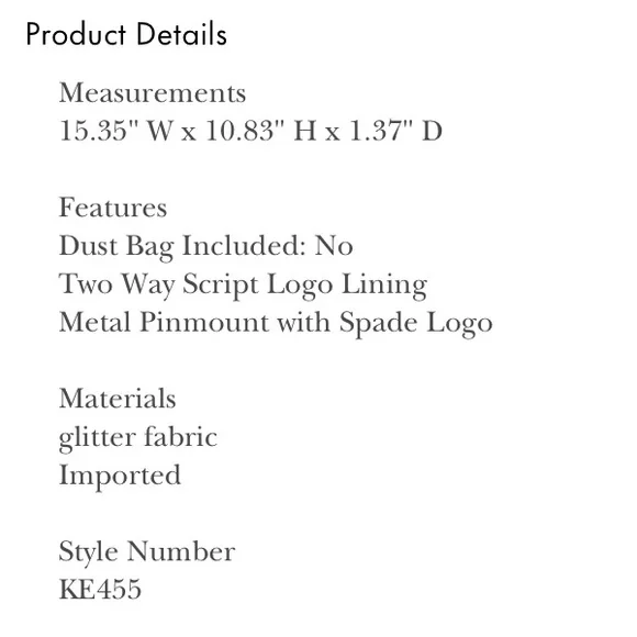 - Kate Spade Glimmer Laptop Sleeve Glitter Print - Picture 5 of 5